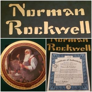 NORMAN ROCKWELL XMAS PLATE